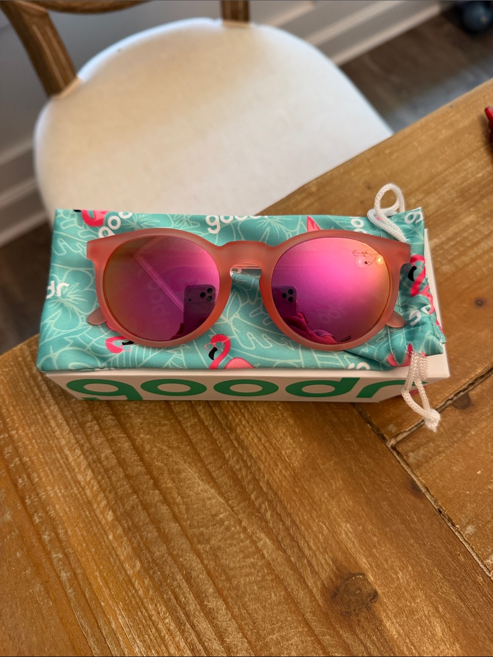 Goodr Pink Mirror Round Sunglasses